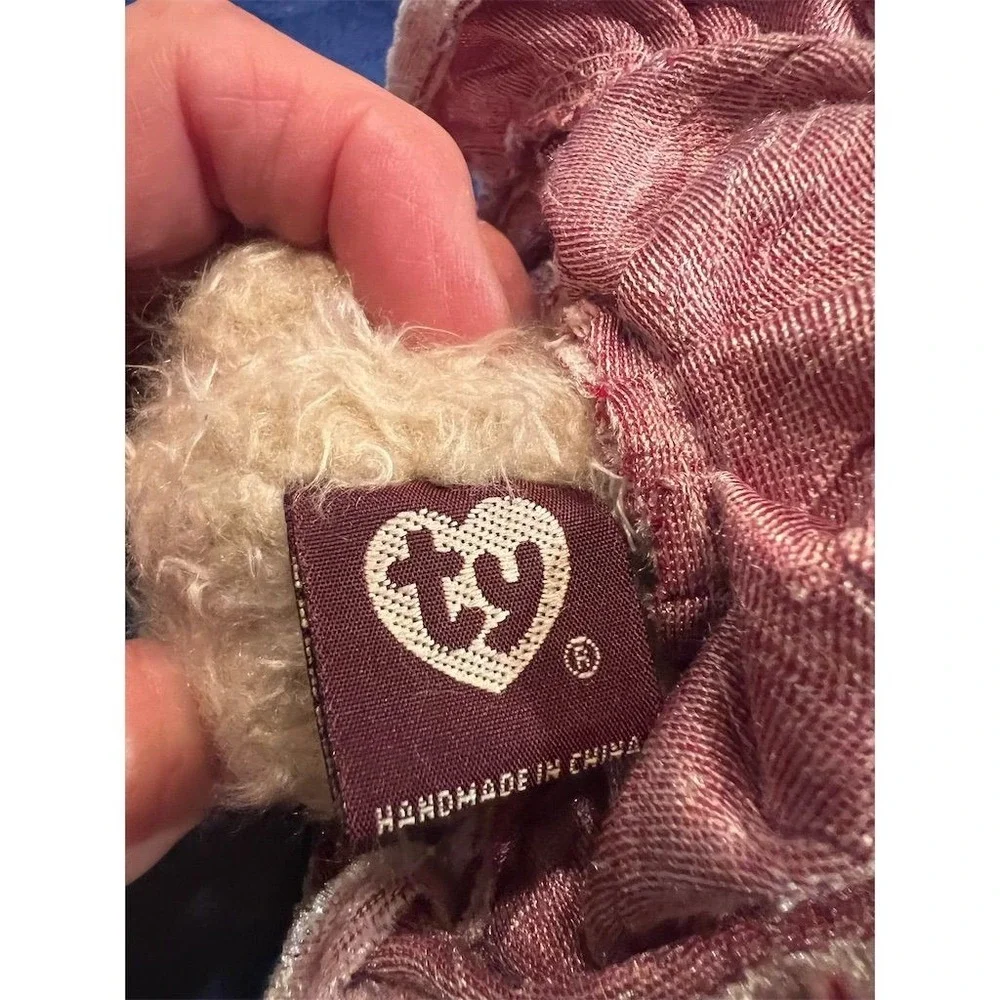 Vintage‎ 1993 TY Attic Treasures Darlene Purple Teddy Bear